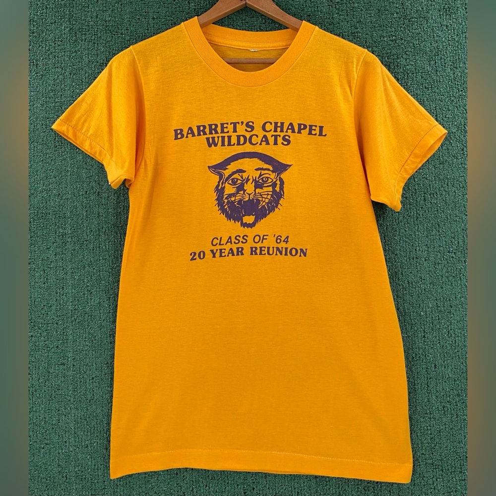 Vintage 80’s Wildcats Class Of ‘64 Reunion Single Stitch T-Shirt Men’s Size XS